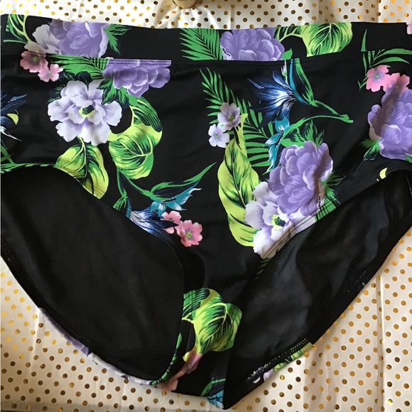 ⬇️LOWEST❌NWT CACIQUE SWIM Sz22 Tropical High Waist Swim BOTTOMS - Picture 2 of 9